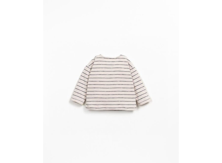 Striped rib flamé ls - Grafite
