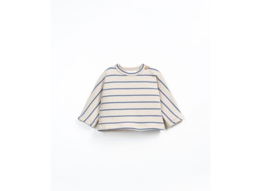 Striped jersey sweater - Watercolor