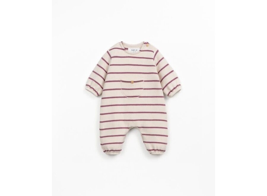 Striped flamé jersey jumpsuit - Amora