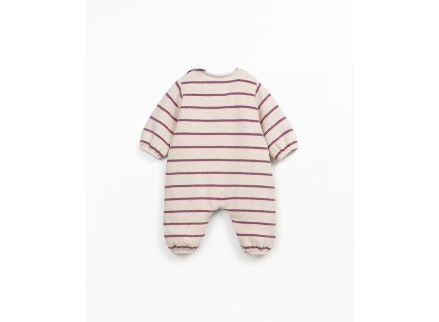 Striped flamé jersey jumpsuit - Amora