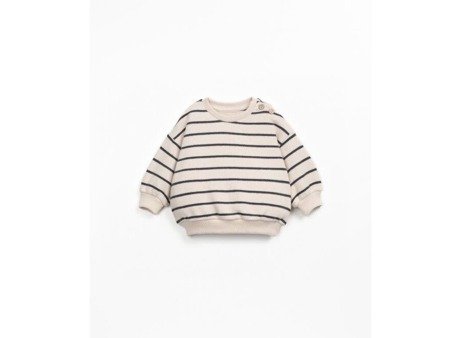 Striped jersey sweater - Grafite