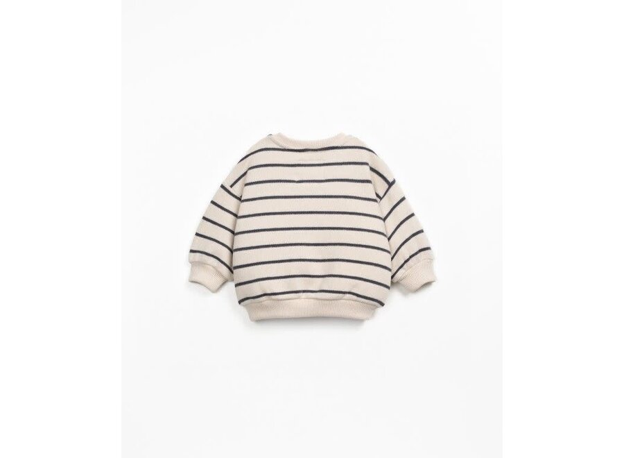 Striped jersey sweater - Grafite