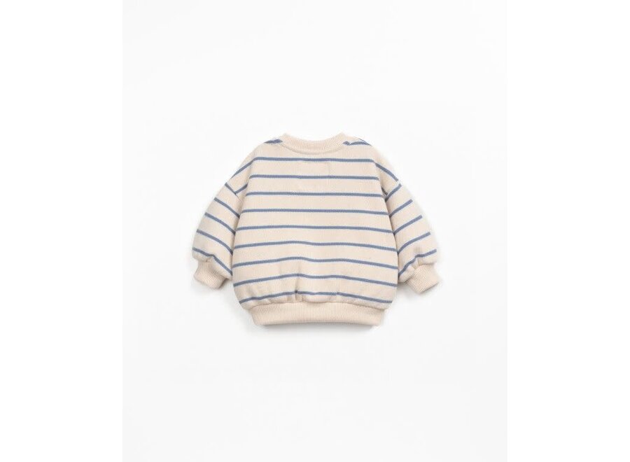 Striped jersey sweater - Watercolor