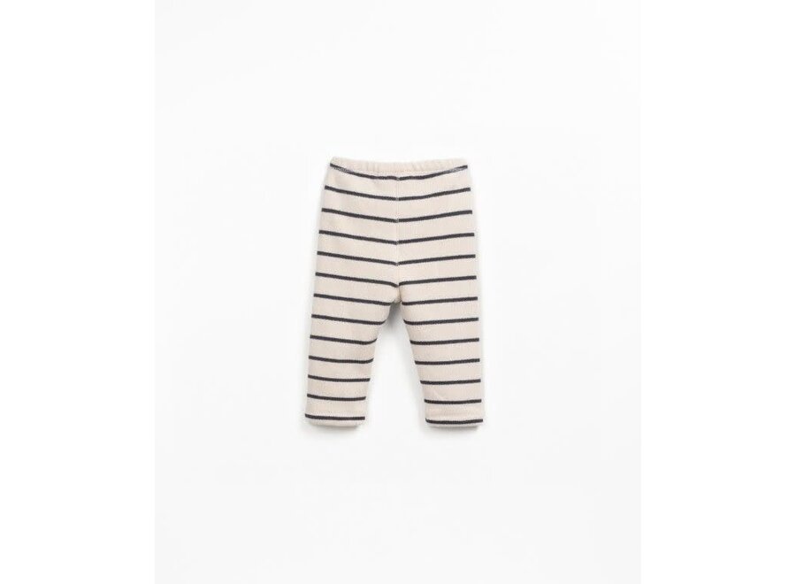 Striped jersey leggings - Grafite