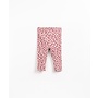 Printed rib leggings - Leopard/ Rose