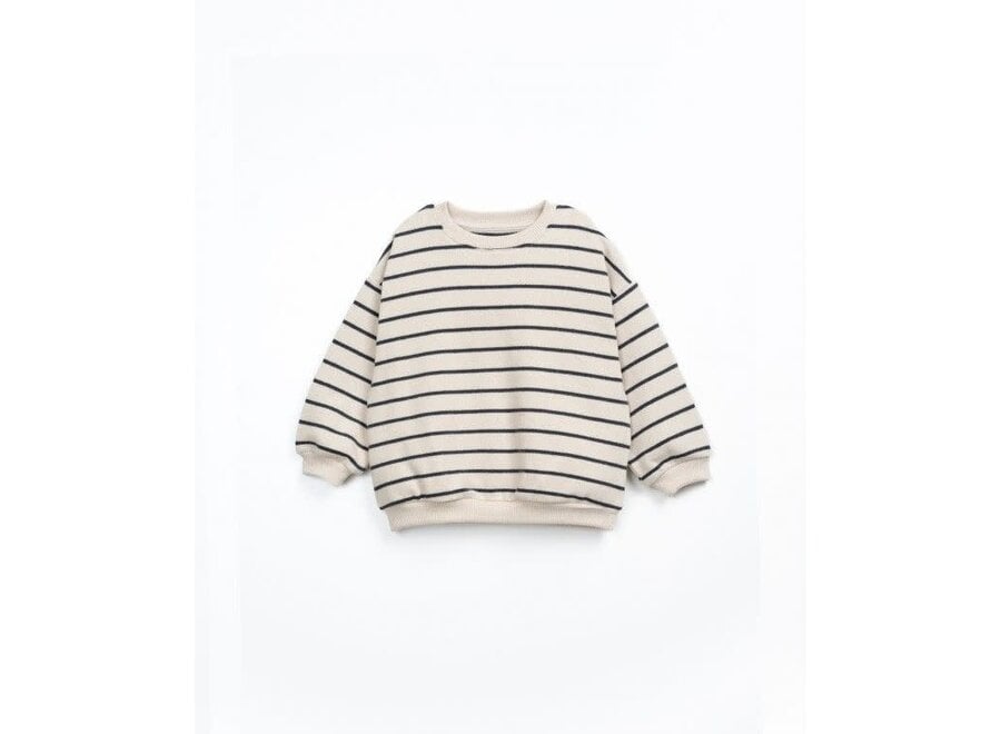 Striped jersey sweater - Grafite