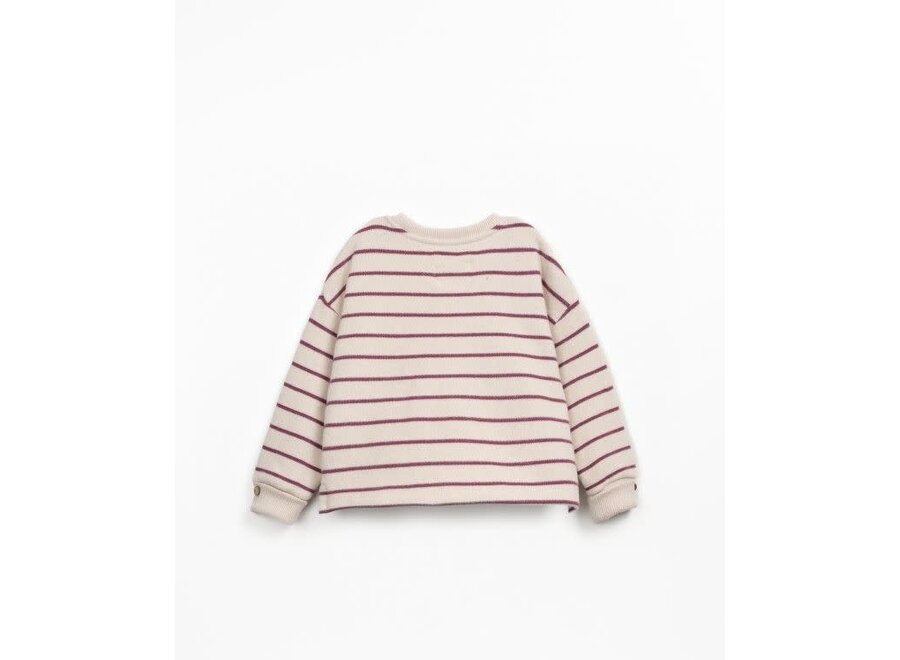 Striped jersey girls sweater - Amora