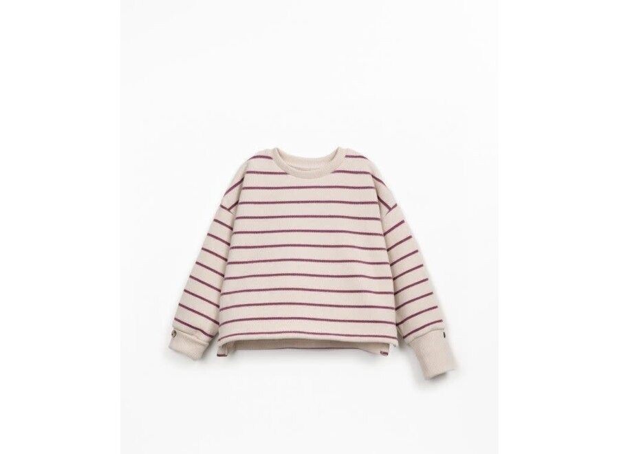 Striped jersey girls sweater - Amora
