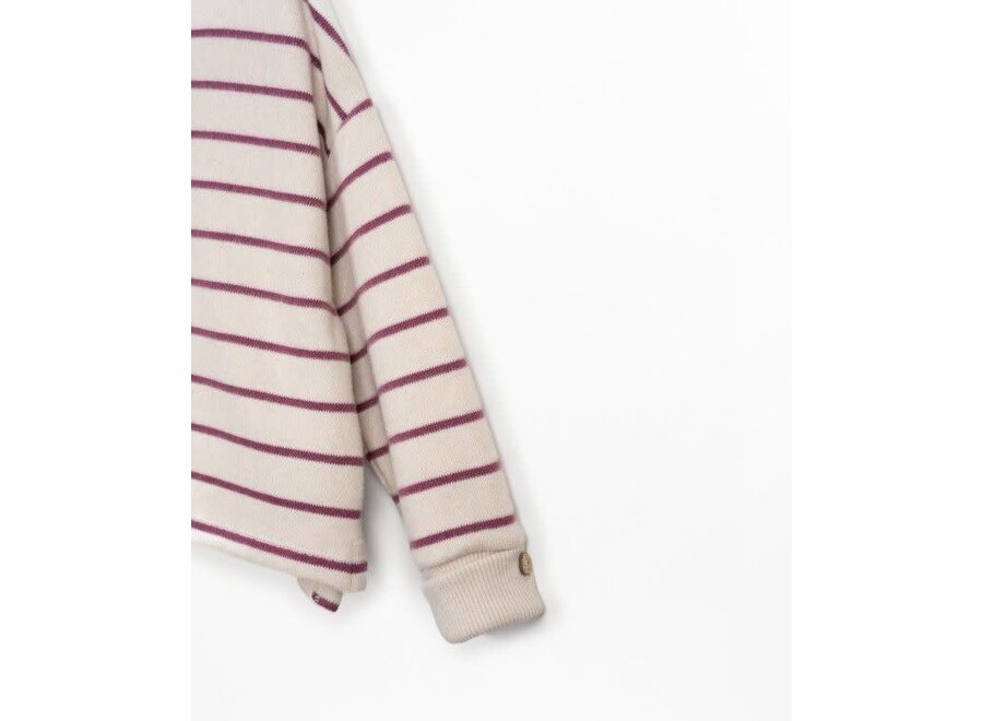 Striped jersey girls sweater - Amora