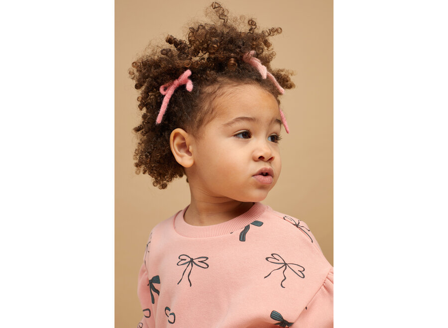 Girls peplum sweatshirt - Peach parfait