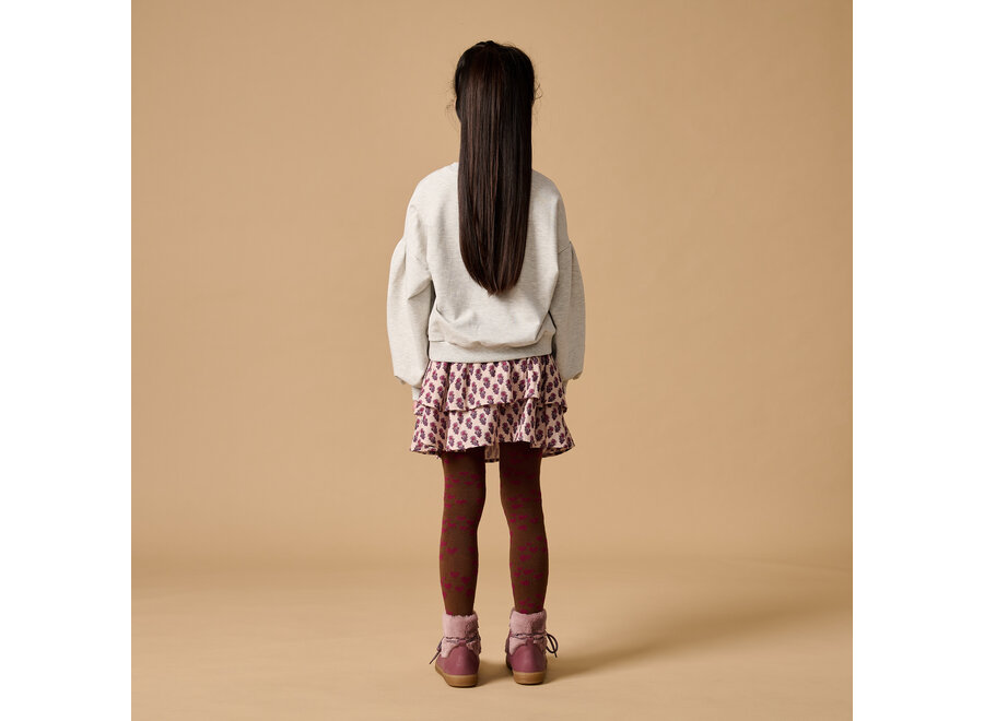 Mini smock skirt - Paisley flower AOP