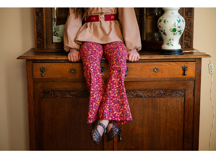 Bowie flared pants - Winter flowers