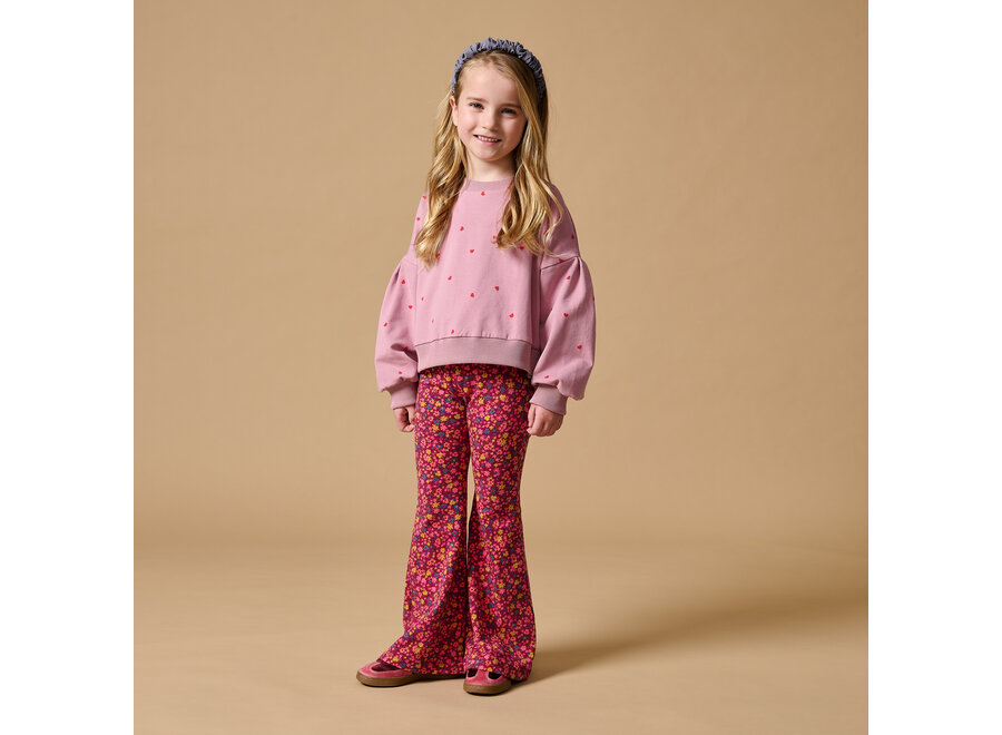 Bowie flared pants - Winter flowers