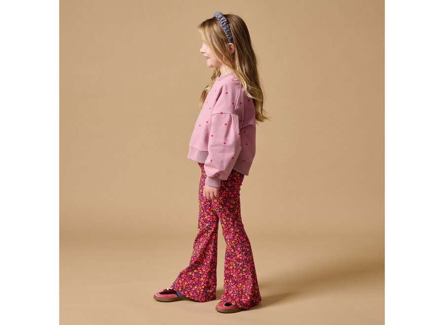 Bowie flared pants - Winter flowers