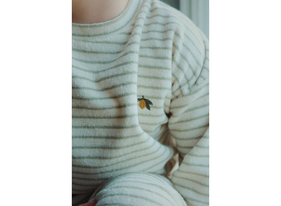 Itty sweat shirt- Tea stripe