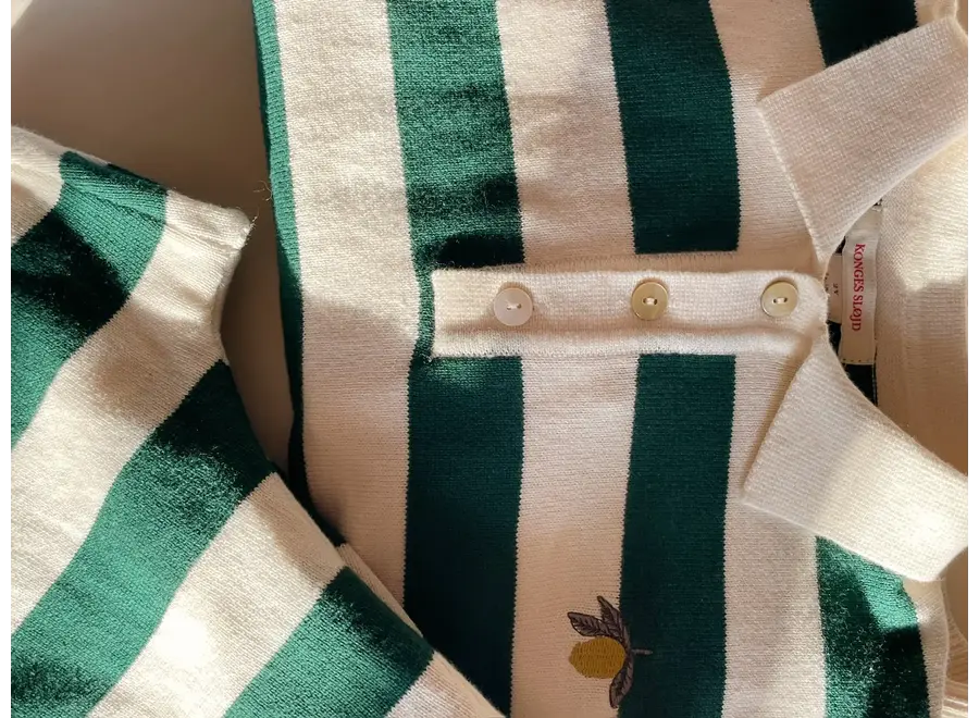 Manis knit polo - Pine grove stripe