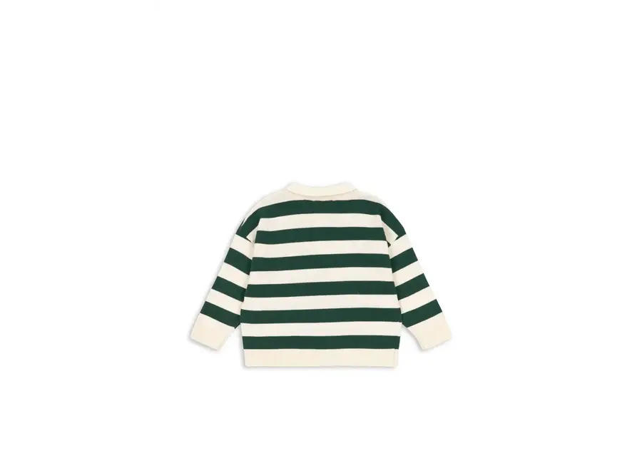 Manis knit polo - Pine grove stripe