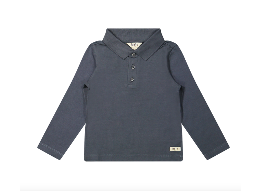Broc longsleeve polo - Blue vintage