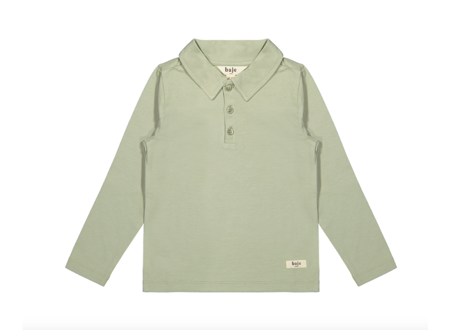 Broc longsleeve polo - Green pistache