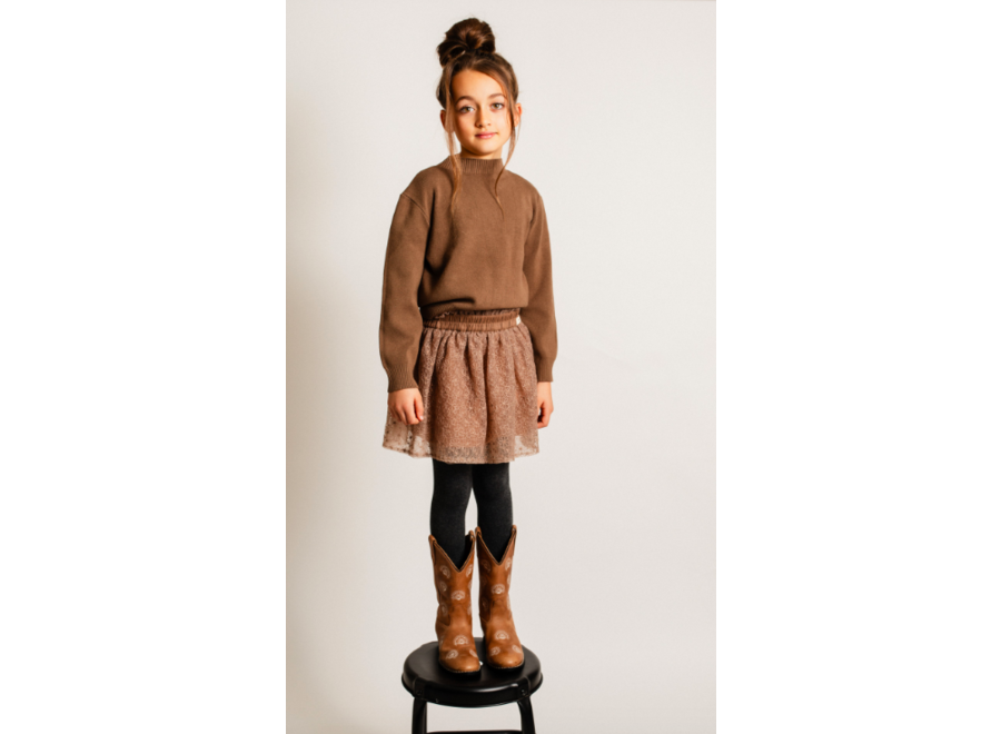 Fey tulle skirt - Cacao brown