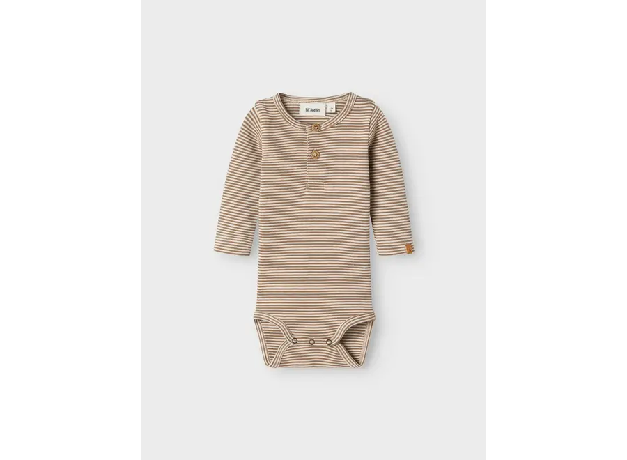 Ohio LS slim body - Sepia stripes