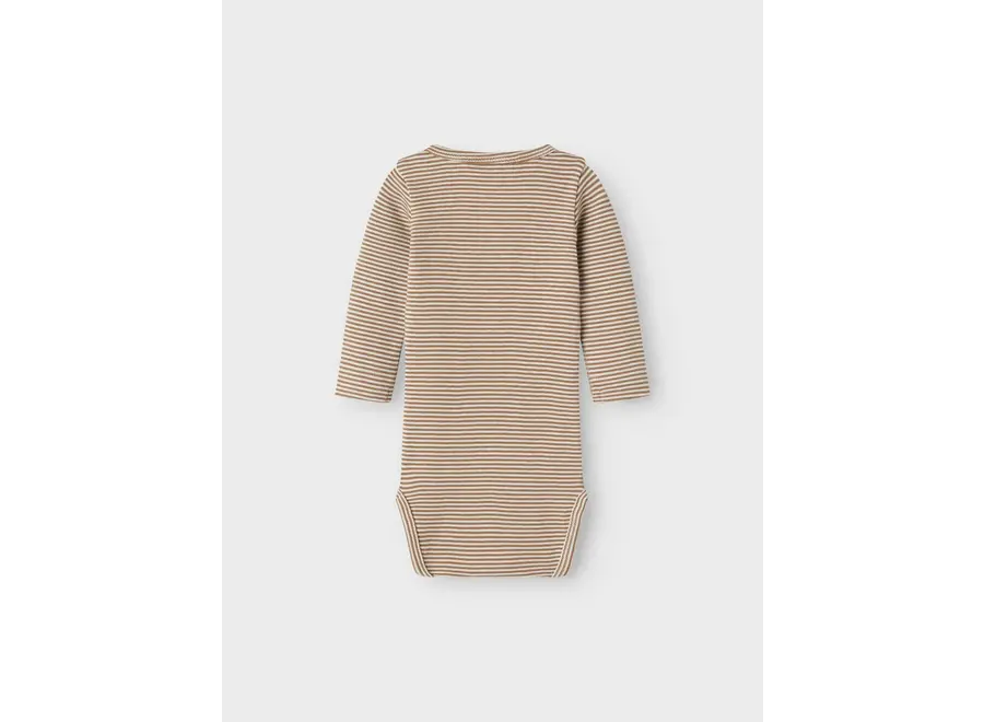 Ohio LS slim body - Sepia stripes