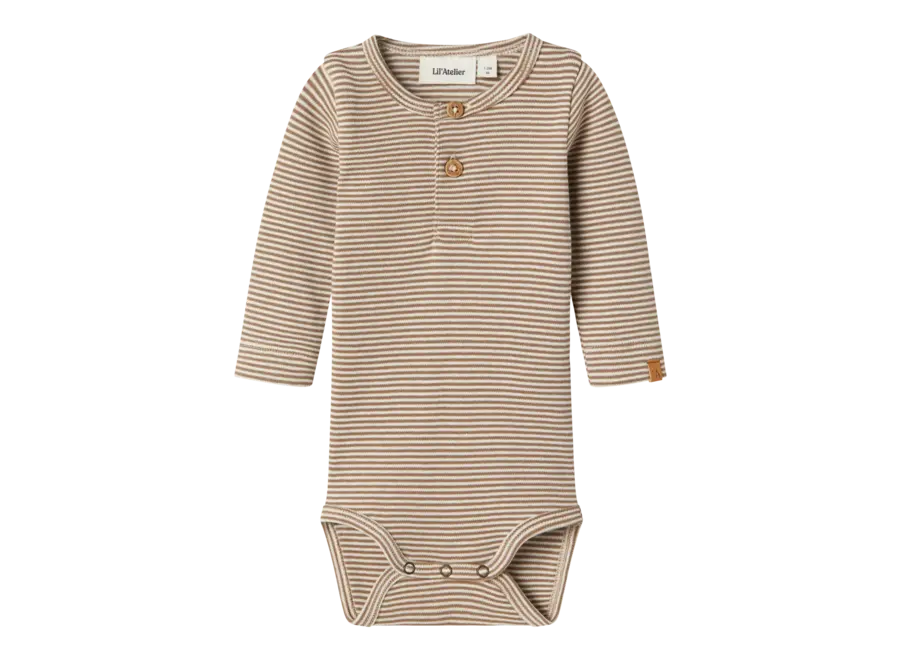 Ohio LS slim body - Sepia stripes