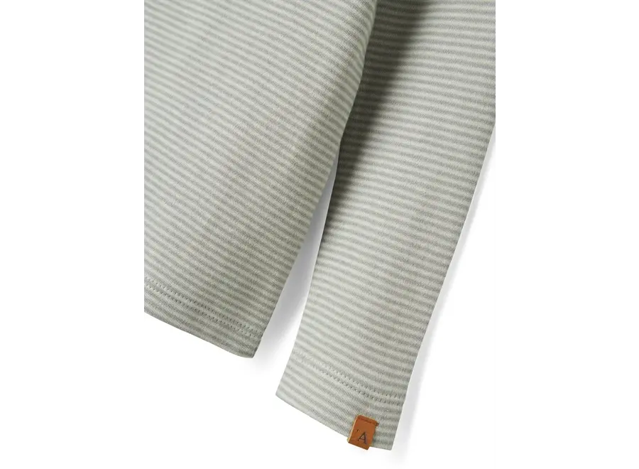 Ohio LS slim top - Pigeon stripes