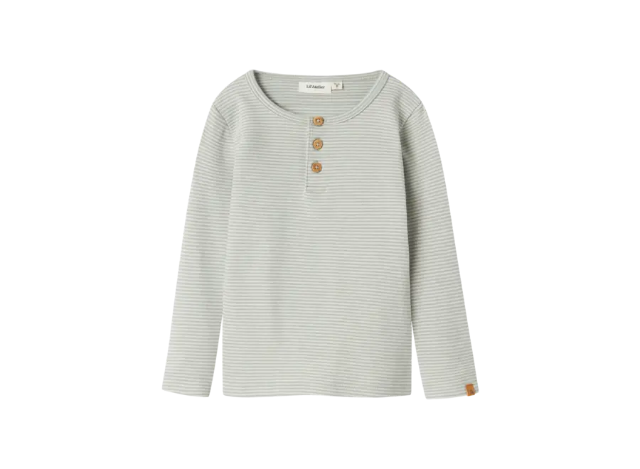 Ohio LS slim top - Pigeon stripes