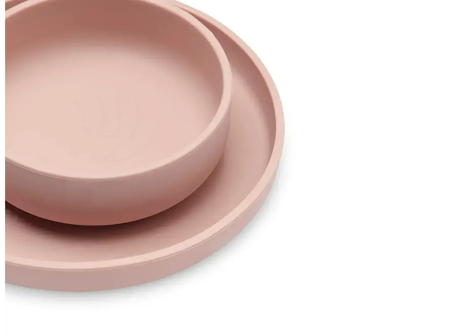 Silicone serviesset - Pale pink