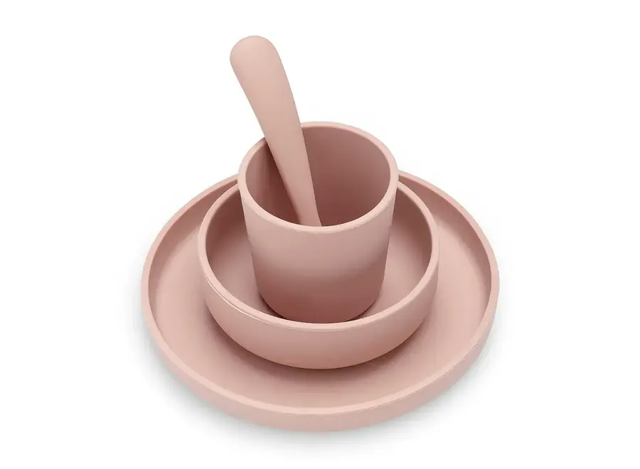 Silicone serviesset - Pale pink