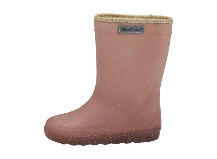 Thermo boots glitter - Rose taupe