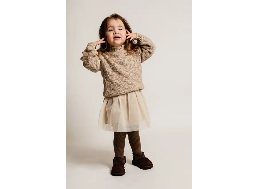Velan knit sweater - Sand multicolor