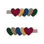 Jazzy layered heart clips