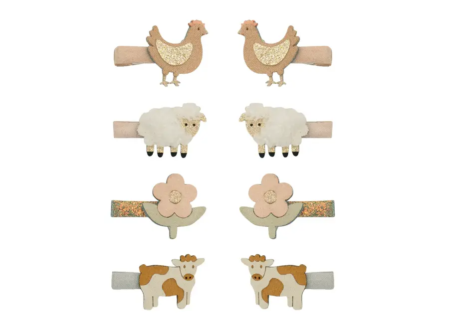 Farm animal mini clips