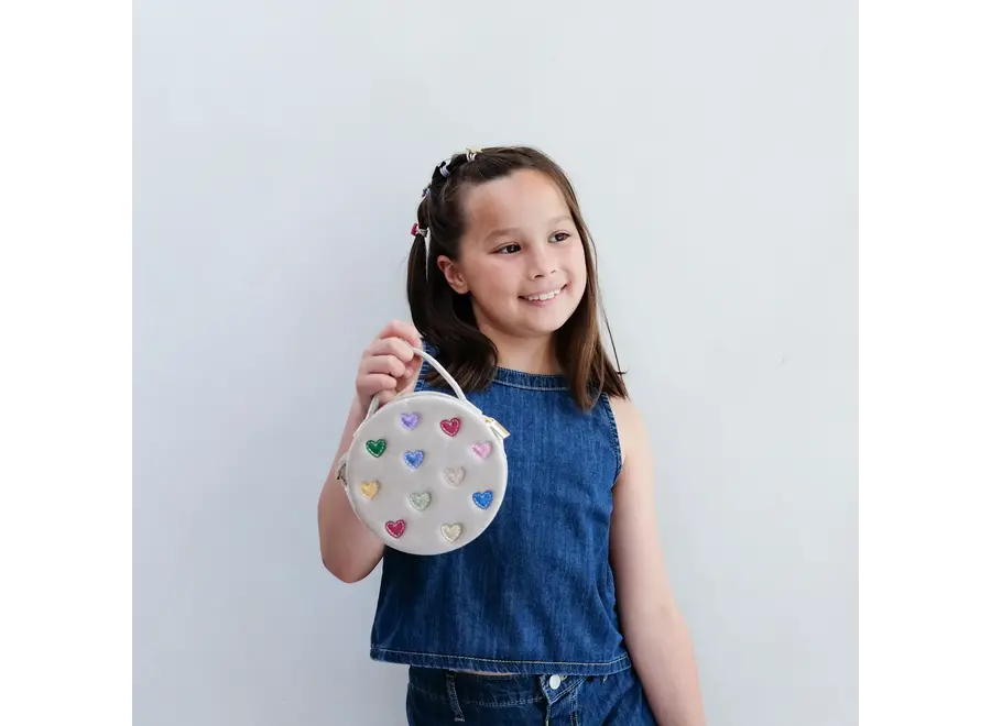 Jazzy hearts velvet bag