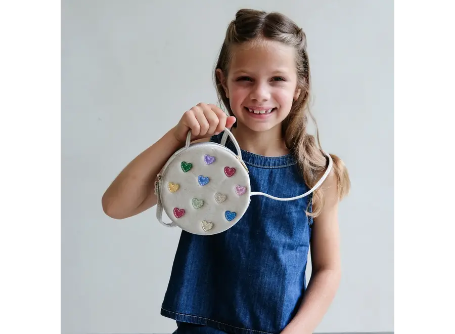 Jazzy hearts velvet bag