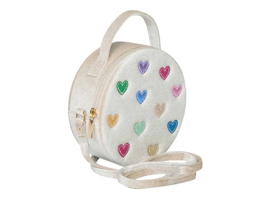 Jazzy hearts velvet bag