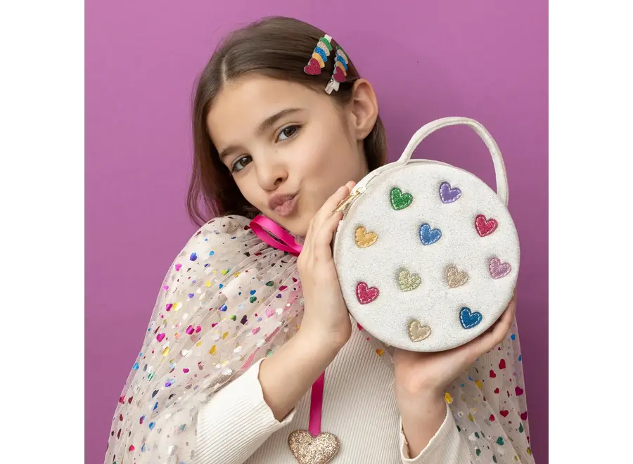 Jazzy hearts velvet bag