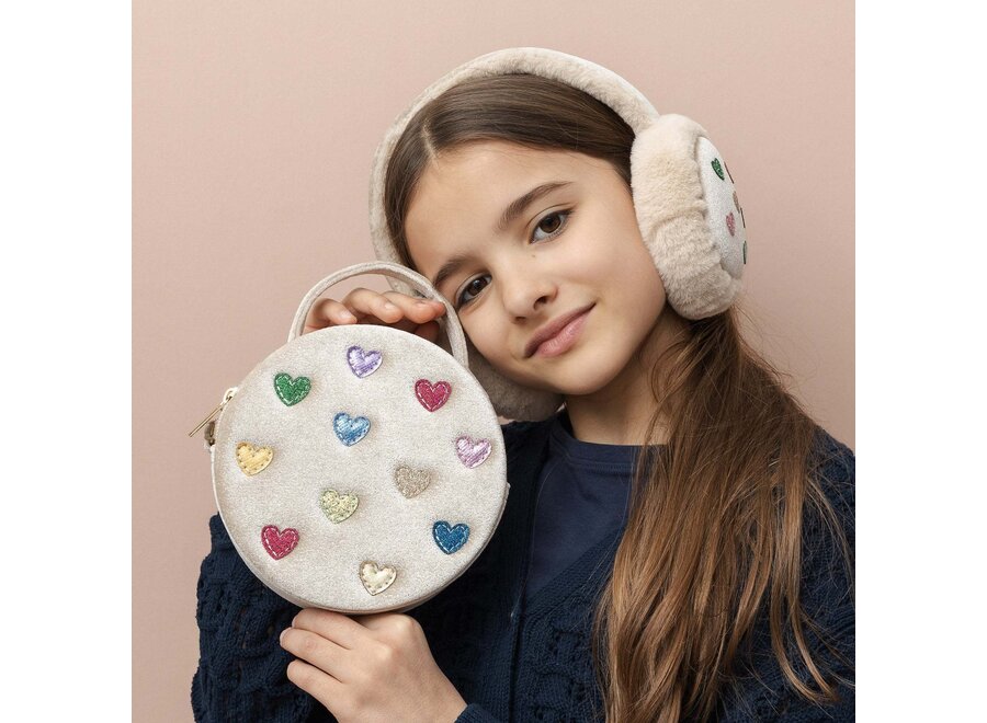 Jazzy hearts velvet bag