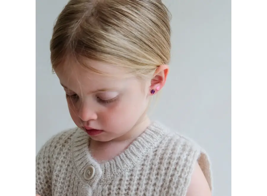 Bright gem stick on earrings
