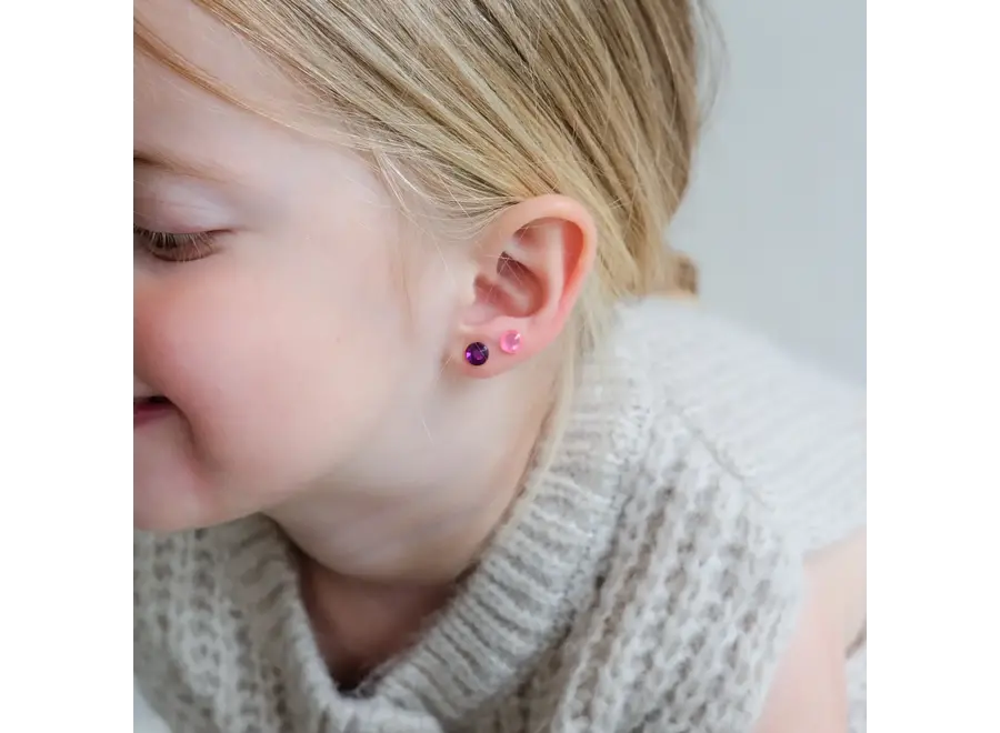 Bright gem stick on earrings