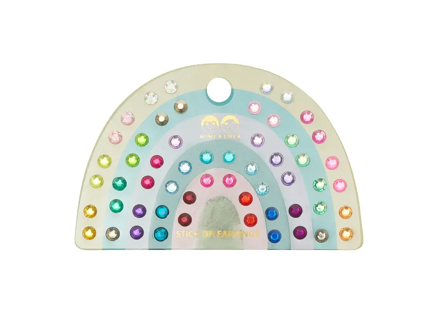 Bright gem stick on earrings