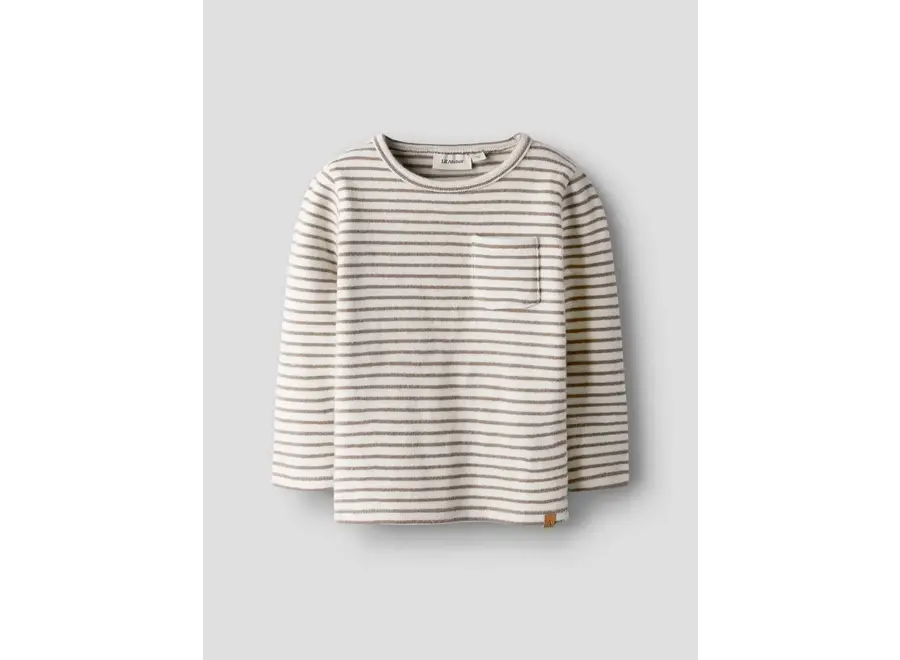 Thoro Jen LS slim top - Stripes/ Sepia tint