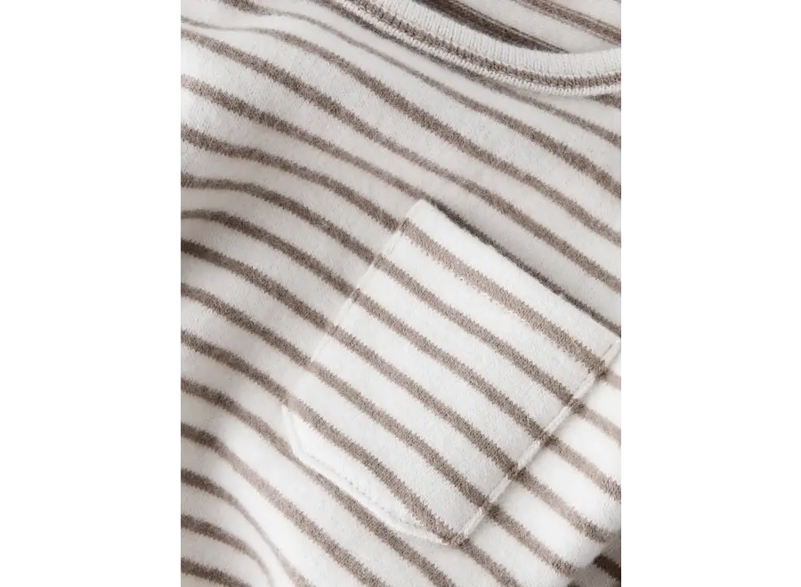 Thoro Jen LS slim top - Stripes/ Sepia tint