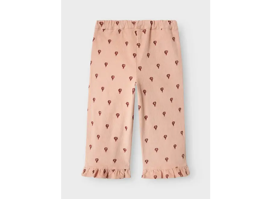 Nelly corduroy straight pants - Cameo rose