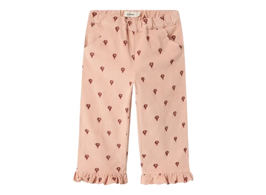 Nelly corduroy straight pants - Cameo rose