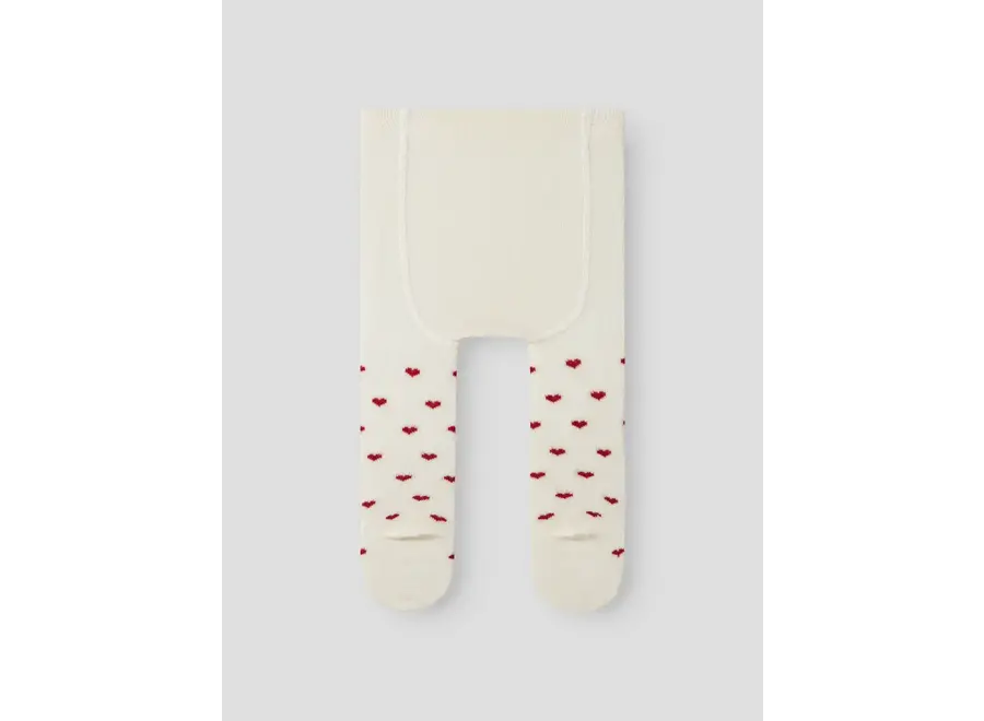 Freba len pantyhose - Turtledove/ Red hearts