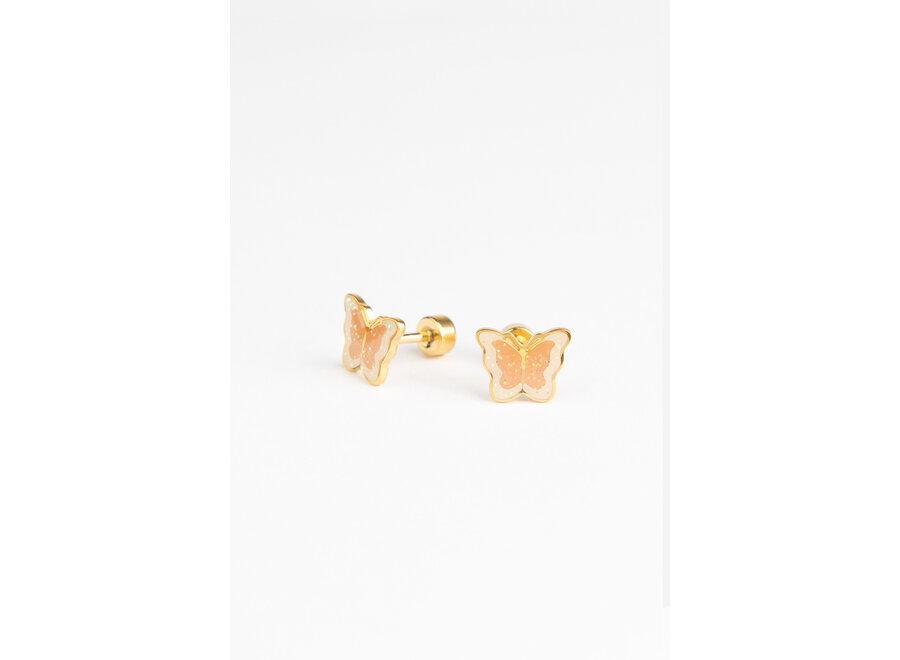 Studs earrings - Glitter butterfly