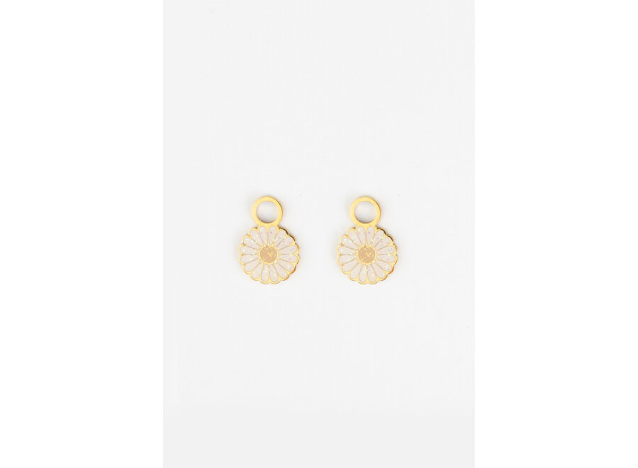Pair of charms - Golden daisy